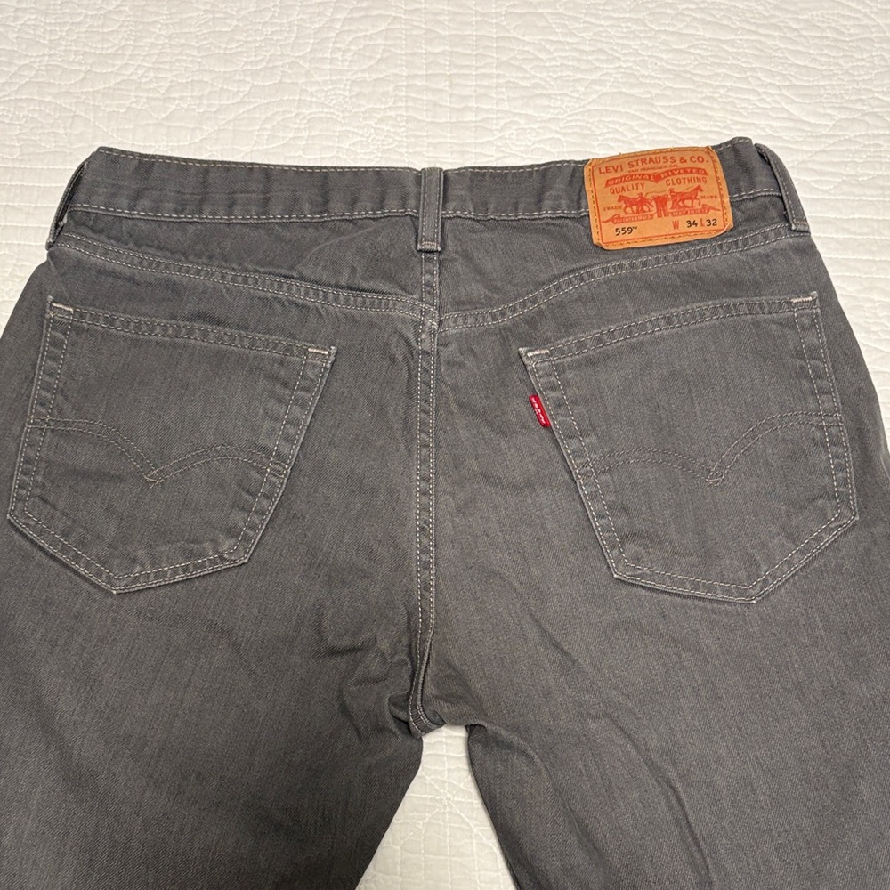 Levi's 559 Men's Gray Relaxed Straight Jeans 34 W 32 L